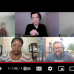 Screenshot from the All of Us webinar on community care and mental health.
